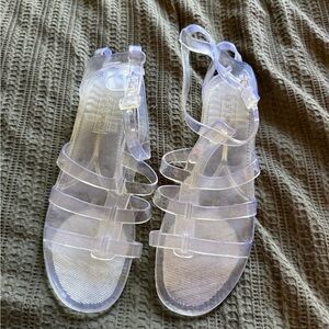 Women’s Size 8 Clear Y2K BCBGMAXAZRIA Jelly Sandals